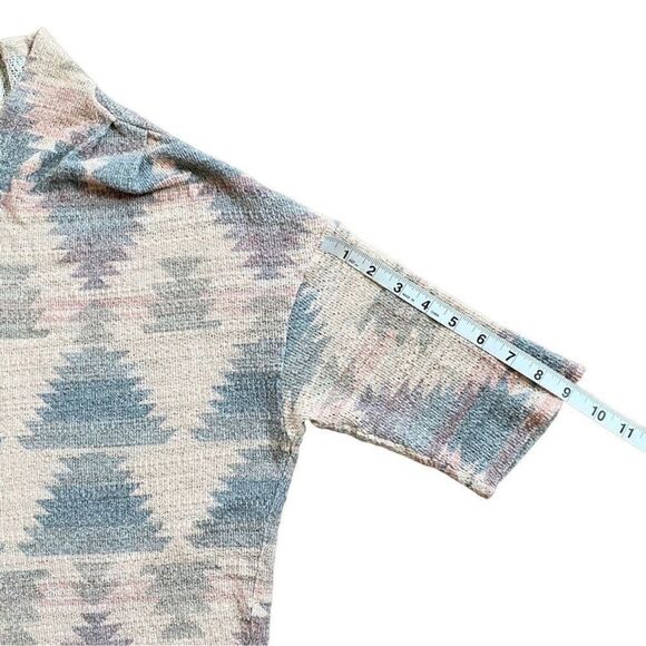 Maurices Pink & Gray Western Aztec Open Front Short Sleeve Cardigan Size Medium - Picture 10 of 13